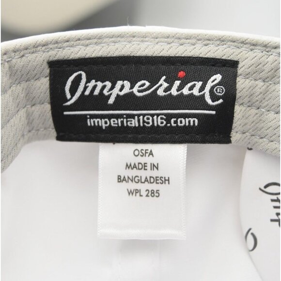PGA Golf Cap Hat Imperial Mid Crown Snap Back 1916 Logo White Navy 50 Years - Picture 5 of 6